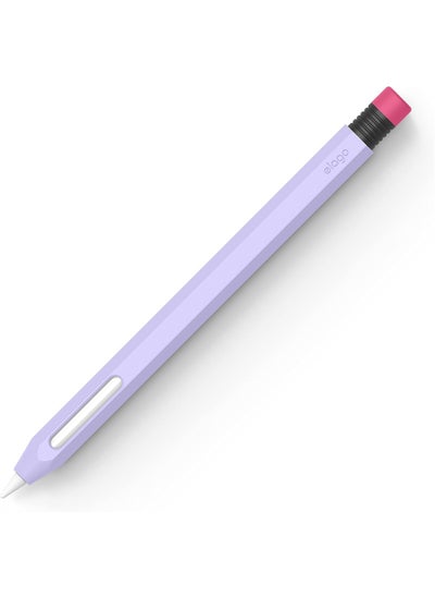 Buy Classic Pencil for Apple Pencil 2nd Generation Case Cover Sleeve, Classic Design, Compatible with Magnetic Charging and Double Tap - Lavender in UAE