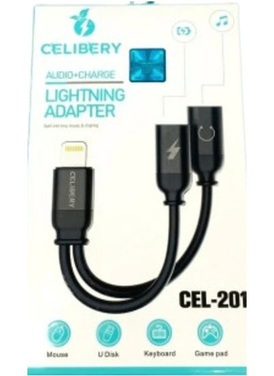 Buy 2 In 1 Adapter iPhone With Charger Port And Headphone Port Lightning in Saudi Arabia