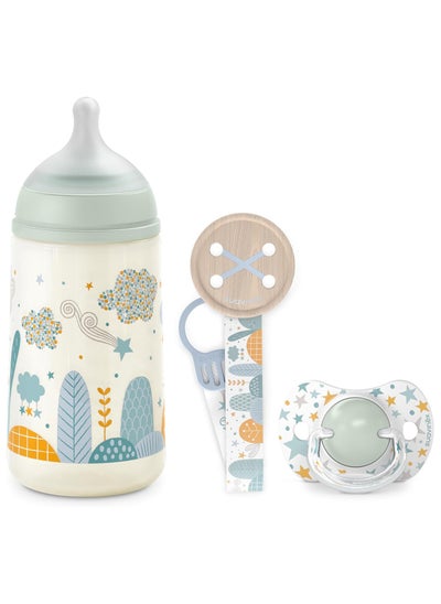 Buy Suavinex Set 270Soother Phy 6/18Clip Dream Blue L3 in Saudi Arabia