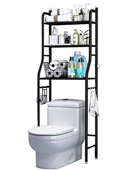 Buy Toilet Storage Rack,3 Tier Over Commode Shelving,No Drilling,Easy to Assemble,High Capacity,Very Sturdy Space-Saving Shelf in UAE