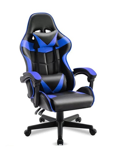 Buy Gaming Chair, Ergonomic Office Chair with Lumbar Support, Adjustable Swivel Task Chair for Home, Office, Gaming Black/Blue in Saudi Arabia