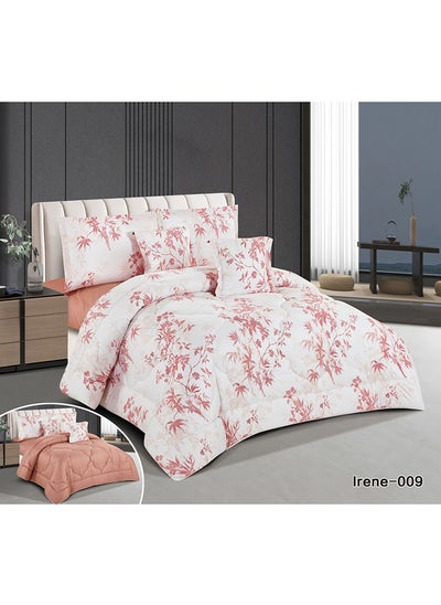 Buy Horse Comforter Set With Soft Silky Fabric Two Sides Floral Print 4 Pieces Single Size in Saudi Arabia