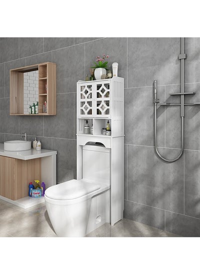 Buy Over Toilet Storage Bathroom Shelving White,Toilet Shelving,Floor Standing Storage Cabinet in Saudi Arabia