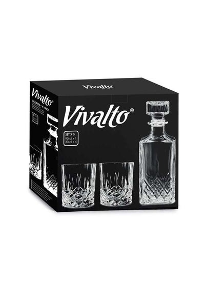 Buy Liquor Bottle & 4 Glasses Set , Spain in UAE