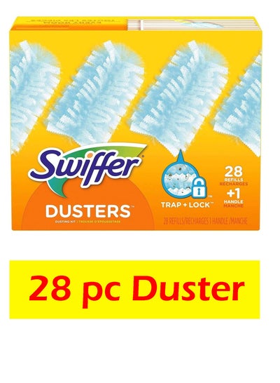 Buy 28-Piece Duster Refill With 1 Handle White Cleaning System in UAE