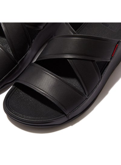 اشتري 049-691 Fitflop Mens Sandals CHI STRIPE EMBOSSED FM4-090 Black في الامارات