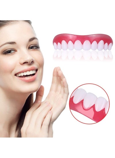 Buy Teeth Cover Whitening Braces Silicone Simulation Teeth Veneer Smile Perfect Snap Denture Veneer Cosmetic in UAE