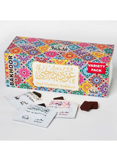 Buy Oud Bakhoor Variety Box by Dukhni | Assorted Box | 30 pieces Bakhoor | Refill Kit | Arabic Bakhoor Incense | Perfect For Ramadan Prayer and Eid Gifting | Rich, Luxurious, Long Lasting in UAE