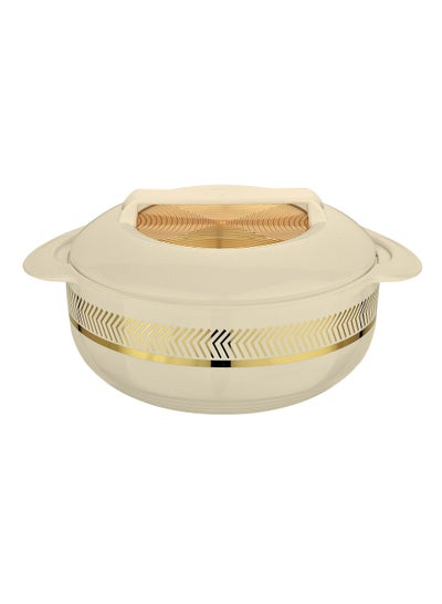 Buy Hotpot Stainless Steel insulated Casserole Hot Pot Sparkle Beige in UAE