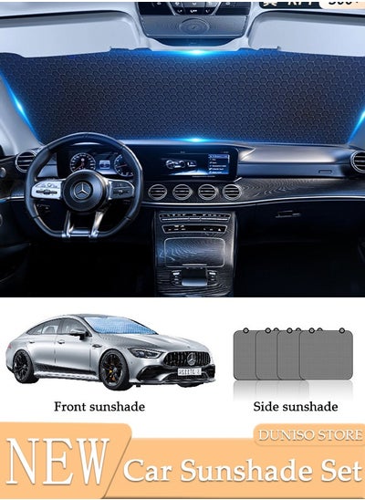 Buy 5-Piece Windshield Sunshade Set for Three-compartment Car Car Window Shade Front Windshield Shades UV Rays Sun Visor Protector Easy to Use Fits Windshields Keep Car Cool in UAE