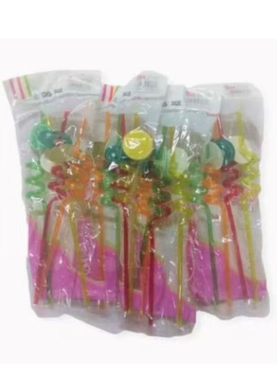 Buy Juice straws, size 4 x 4 x 26 cm in Saudi Arabia