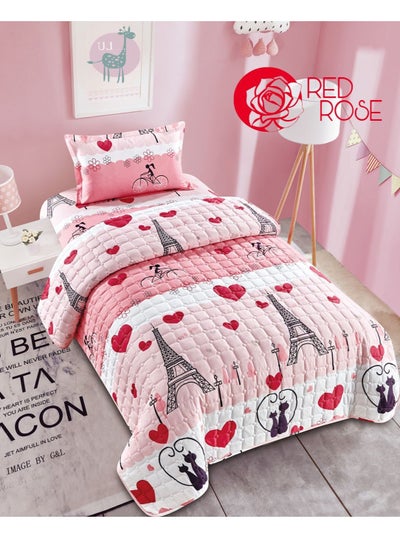 Buy Compressed bed comforter set consisting of 3 pieces with children's drawings in Saudi Arabia