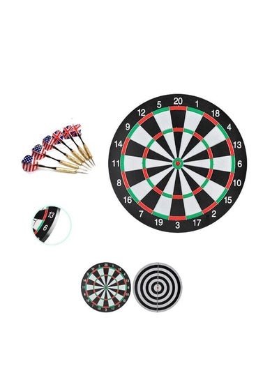 Buy High-Quality Double Sided  Professional Dartboard Game Set For Family And  Friends With 6  Darts In 2 Design in Saudi Arabia