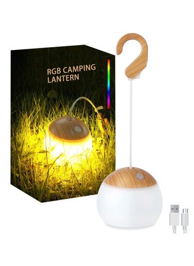 Buy Camping Lights, 4 Lighting Modes Camping Lantern Dimmable LED Rechargeable Lamps Batteries Powered Light Portable Bulb for Emergency Camping Garden BBQ in UAE