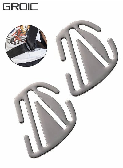 اشتري 2 PCS Seat Belt Clips, Adjusting Metal Seat Belt Locking Clip Universal All Auto Models,  Car Accessories Seat Belt Clip, Improve Driving Comfort for Kids, Pregnant Women في الامارات