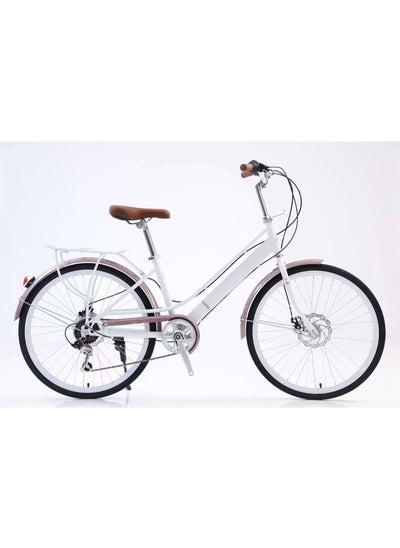 اشتري Lady bike Cycle Women's City Bike with Rear Rack Shimano Gear 7 speed 24 Inch Cycle في الامارات