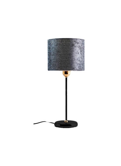Buy Tavolo Black Table Lamp - Grey (Velvet) in Egypt
