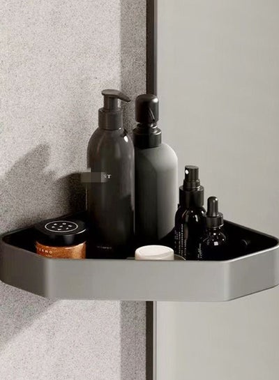 1pc Bathroom Corner Shelf, Wall Mounted Triangular Shower Caddy