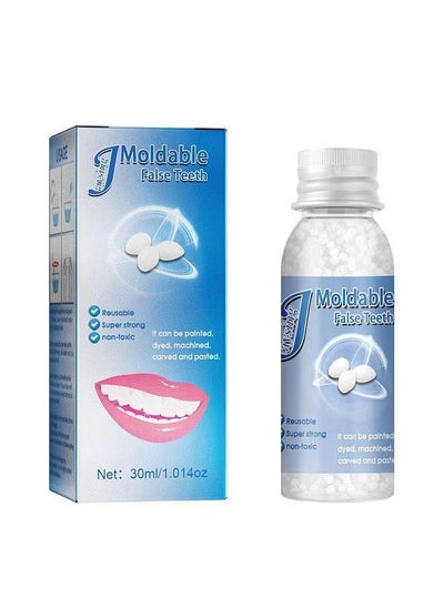 Buy Moldable False Teeth White Particles Reusable Non-toxic Temporarily Fill 30ml in Saudi Arabia