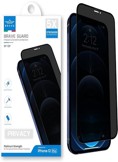 Buy BRAVE Guard Impact & Scratch Protection Iphone 12 Pro Privacy Sp-12P in Egypt