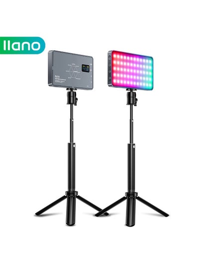 Buy RGB Video Light 6500K Camera Light with Portable Tripod Stand Studio Photography Light for Zoom Meeting Photoshoot Broadcast Video Recording in UAE