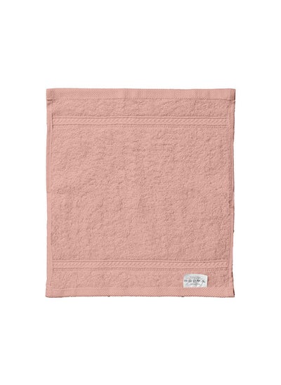 Buy DEYARCO Princess Terry 100% Cotton 480 GSM Face Towel, Super Soft Quick Dry Highly Absorbent Dobby Border Ring Spun, Size: 30 x 30cm, Peach in UAE