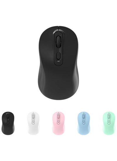 اشتري Wireless Mouse 2.4G with USB Mini Receiver, Rechargeable Type-C Silent Mouse, 800/1200/1600 DPI Optical Tracking Mouse for PC/Mac/Laptop/Ipad (Black) في الامارات