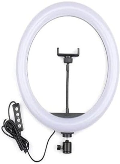 اشتري Plastic Ring Light With Four Modes And USB Cable For Mobile 32 CM - Black في مصر