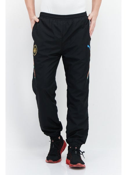 اشتري Men Sportswear Fit Brand Logo Training Track Pants, Black في الامارات