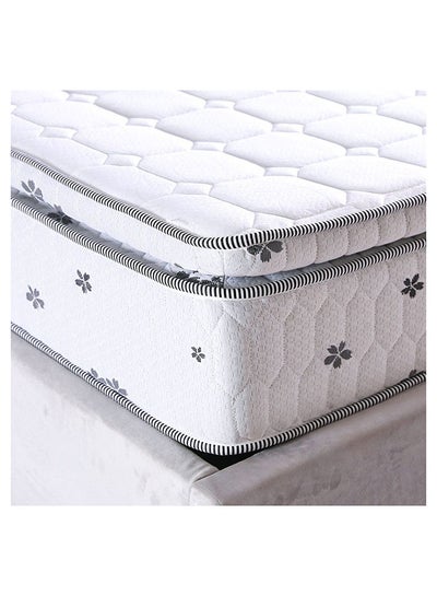 Buy Magnum Bonnell Spring Pillow Top King Mattress Medium Firm Feel White 200x180x27cm in UAE