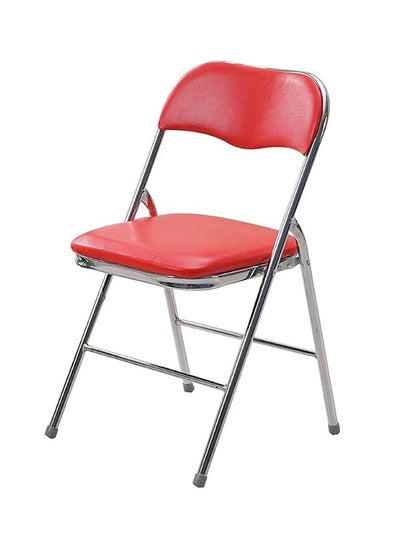 Buy Folding Chair with Padded Seats Multi-functional Portable Chair for Home Dining Office and Outdoor Red in UAE