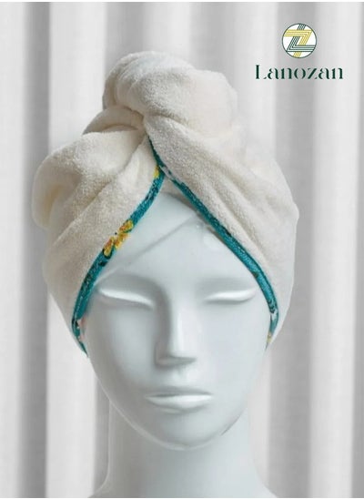 Buy Hair Towel Size 75*28*1.5cm Off White in Saudi Arabia