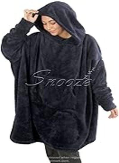 اشتري Snooze, Over-sized Wearable Blanket with Hodi, Dark blue في مصر