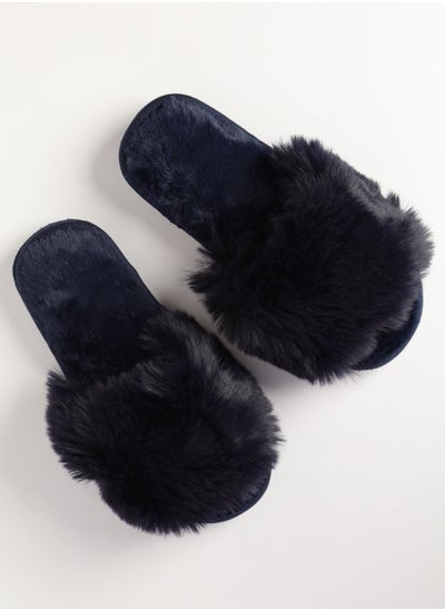 Buy House Shoes Non-Slip thick Soft Velvet Platform Breathable Comfortable Open Toe Slide Sandals for Women Indoor Slipper in Saudi Arabia