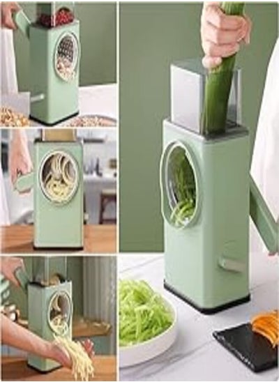 اشتري "7 * 1 Mighty Vegetable Slicer: Grater and Manual Slicer with Variations for Grating Vegetables, Round Slicing, Chipsie" في مصر