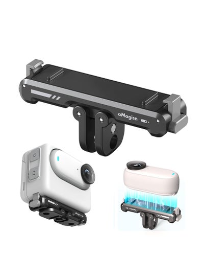 Buy Magnetic Adapter Mount for Insta360 GO 3 Quick Release Mount with 1/4 Screw Hole, Connection Adapter Accessories, Attachable Tripod, Vlogging in Saudi Arabia