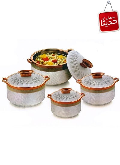 Buy 4-piece food container set (800-1200-2000-3000) ml in Saudi Arabia