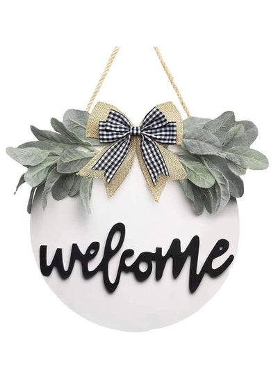 Buy Hanging Welcome Board Sign With Wreath Theme For Home Decor in UAE