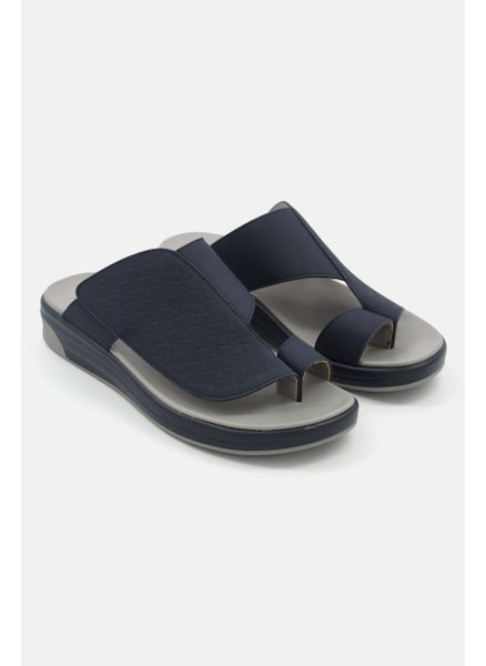 Buy Men Slip On Sandals, Navy/Grey in UAE