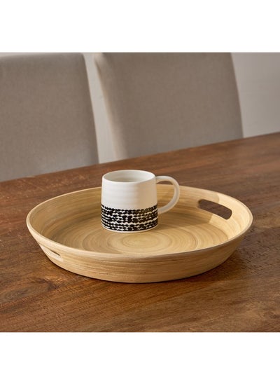 اشتري Belmonte Natural Spun Bamboo Tray 35 x 5 x 35 cm في السعودية