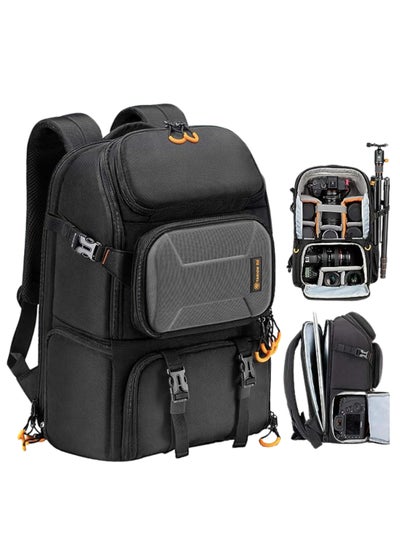 Buy EMB-TR 429 Model Eirmai backpack for cameras and photography equipment accommodates 2 cameras, 4 lenses, and other accessories. Ventilated back for extended comfort. Made of nylon in black. in Egypt