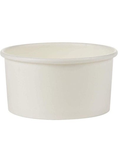 Buy Disposable Ice Cream Cups White 10 Ounce for Hot or Cold Food, Party Supplies Treat Cups for Sundae, Frozen Yogurt 25 Pieces. in UAE