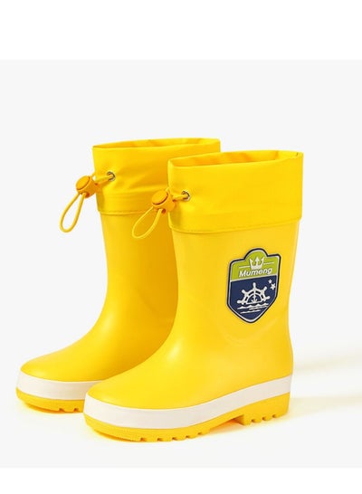 اشتري Boys And Girls Rain Boots Yellow في السعودية
