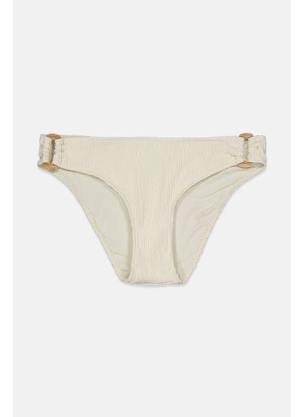 اشتري Women Pull,On Textured Bikini Bottom, Ivory في السعودية