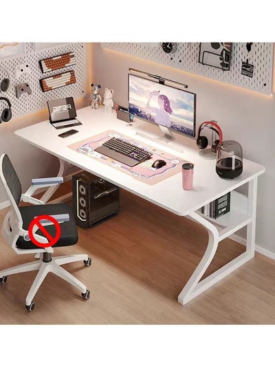 اشتري 120cm Desktop Computer Desk,Simple Gaming Table,Student Writing Study Table,Home Bedroom Use(White) في الامارات