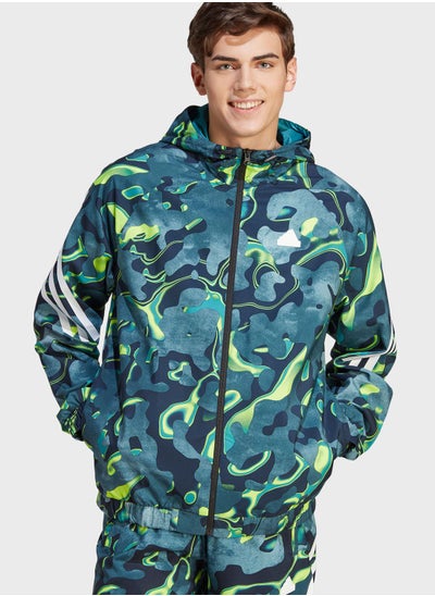 اشتري Future Icons Allover Print Full-Zip Hoodie في السعودية