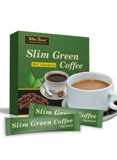 Buy Light green slimming Ganoderma lucidum coffee, a cup before meals to achieve weight loss, a box of 18 sticks in Saudi Arabia