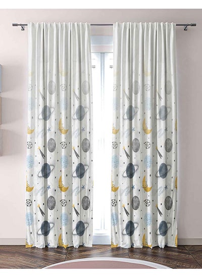 Buy Ready-Made Printed Curtain (Two Pieces Back Tape)  275x270x275 in Egypt