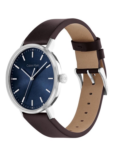 Buy Analog Round Waterproof  Wrist Watch With Leather Strap  25200052 in Saudi Arabia