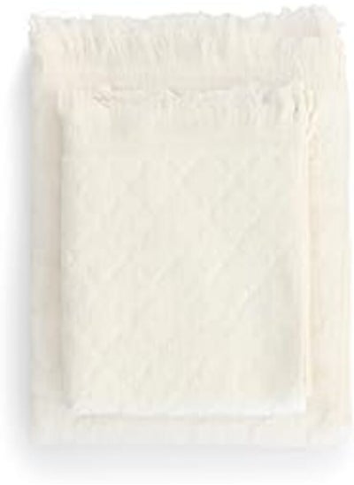 Buy More Cottons Trifle Jacquard Towel (off white, 70 * 140) in Egypt